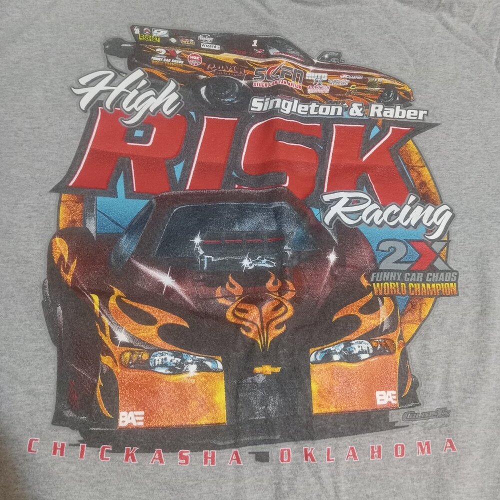 High Risk Racing Funny Car Racing Men's Graphic Short Sleeve T Shirt XL